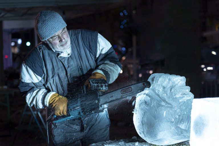sculpture sur glace